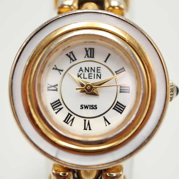 Vintage Anne Klein Swiss Two Tone Womens 24mm Watch 5.75" Bracelet w New Battery - Picture 6 of 16